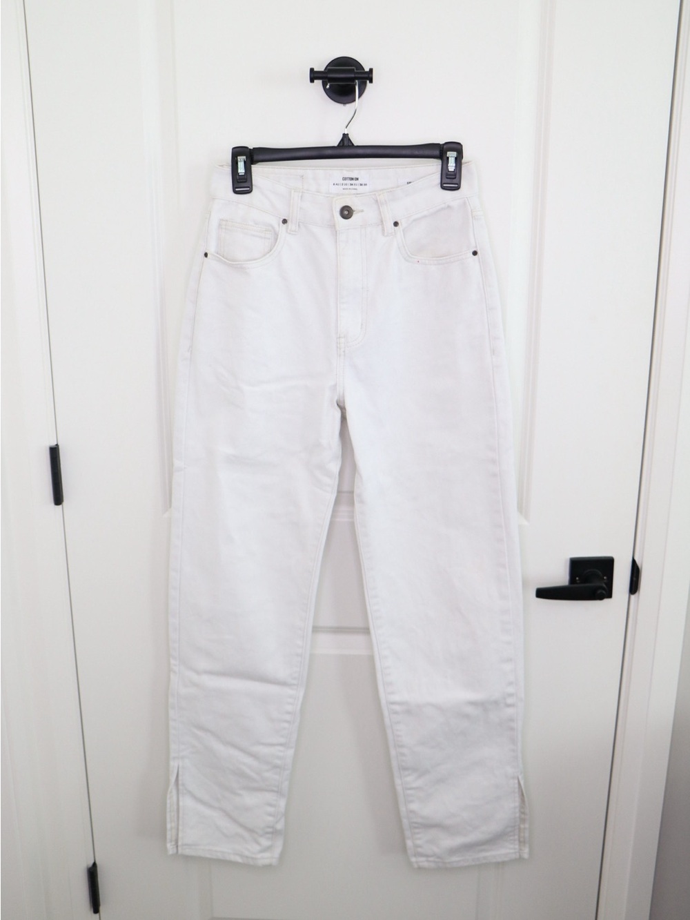 Cotton On White High-Rise Straight Jeans - Women